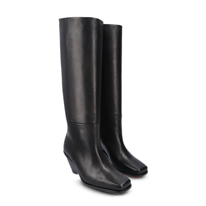 Square Tall Boot Black