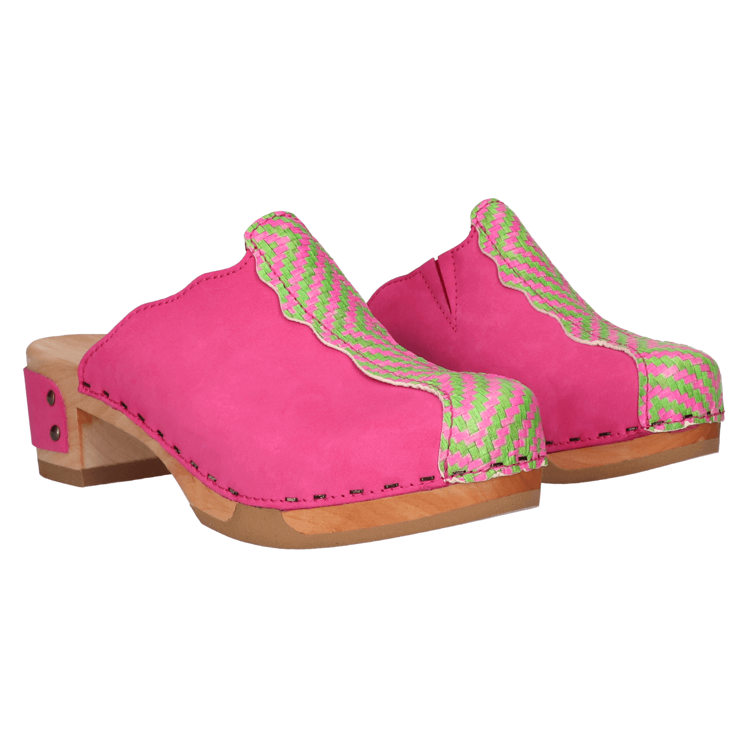 Pink sales wooden clogs