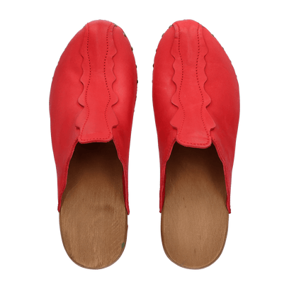 Knock On Wood Women Clogs Red