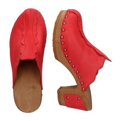 Knock On Wood Women Clogs Red