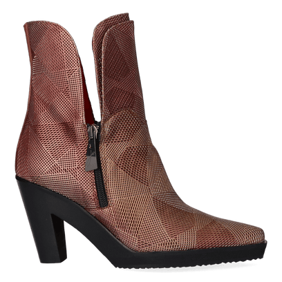 Coraline Women Ankle Boots Metal Rosso